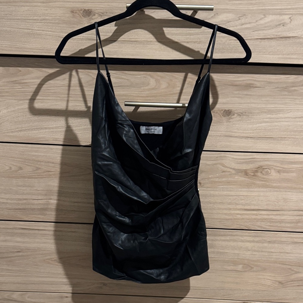 Bailey 44 Black Draped Camisole